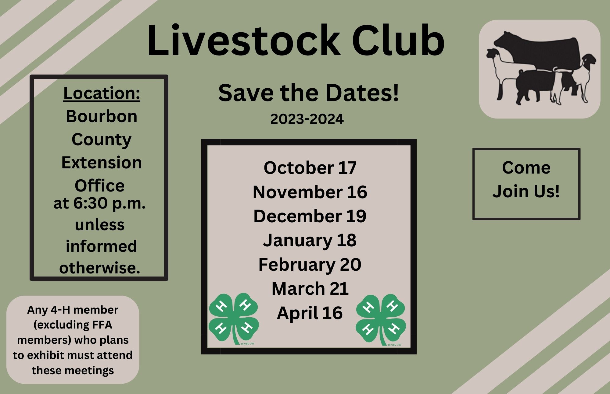 Livestock club flyer 