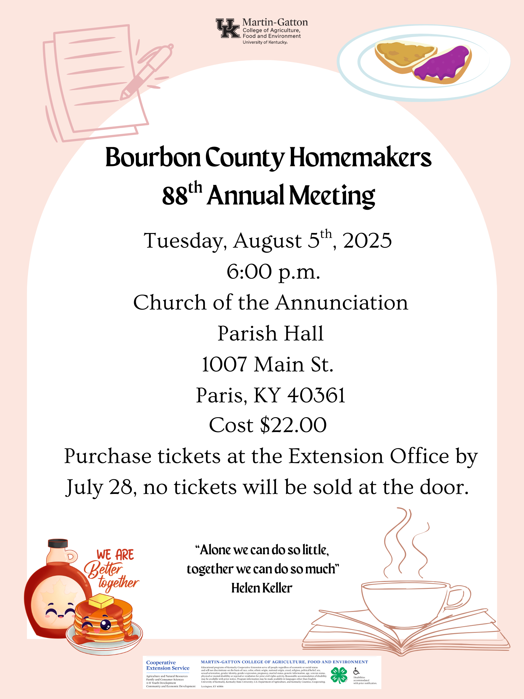 Homemaker Annual Meeting Flyer
