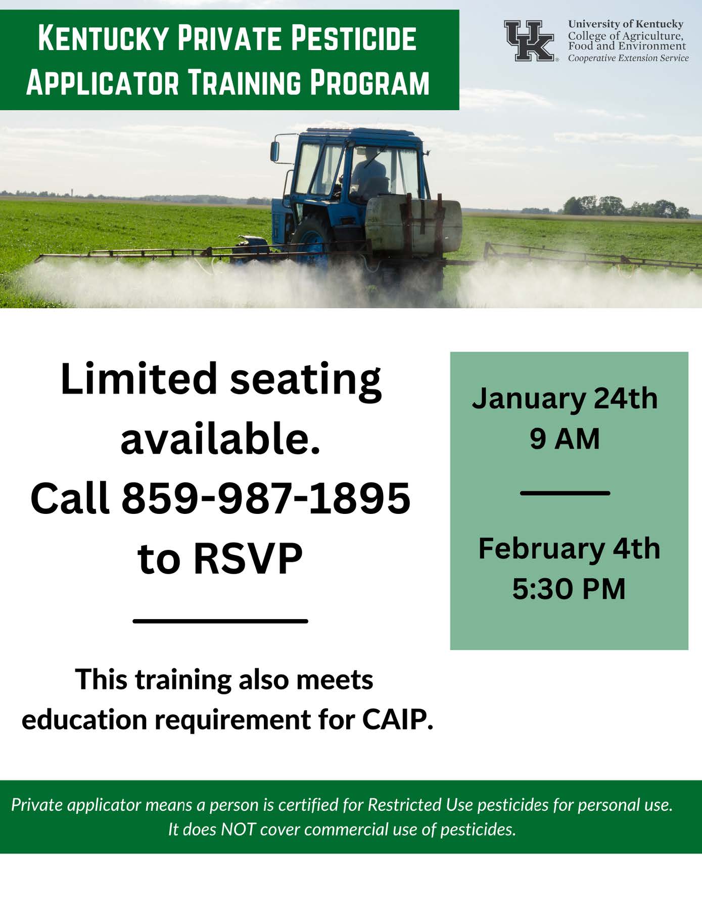 KY Private Pesticide Applicator Training 