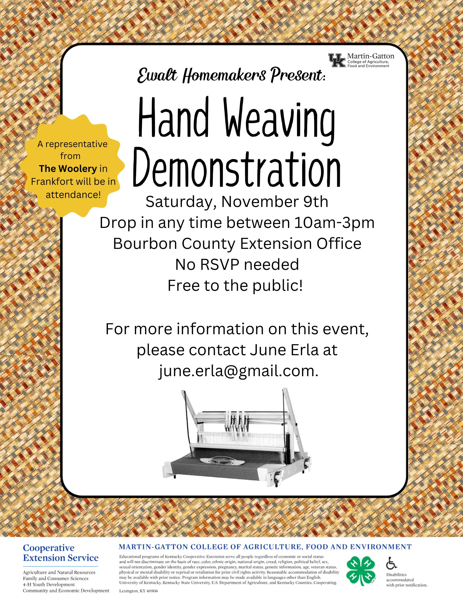 Hand Weaving Flyer